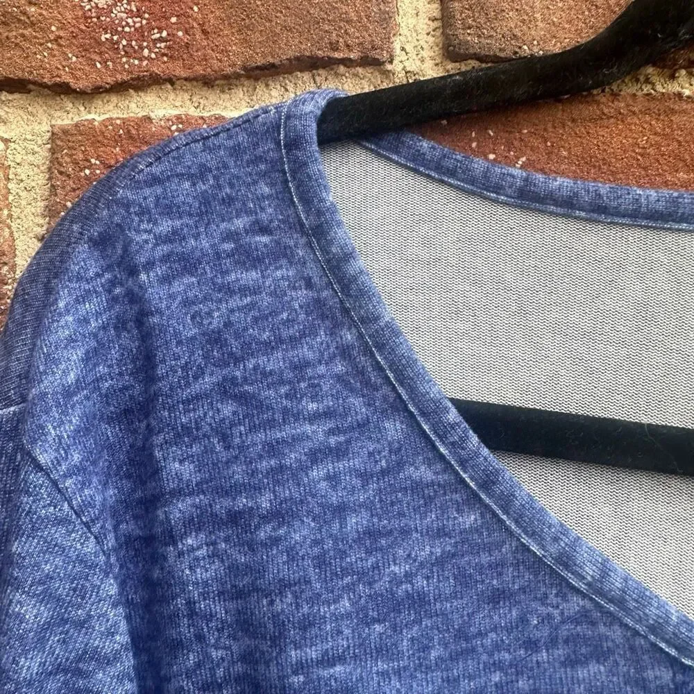 Catherine Malandrino $69 Jogger 2Pc Lounge PJ Set Blue 2X NEW